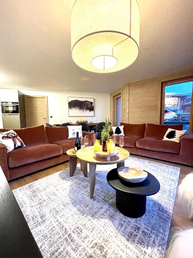 Appartement De Standing Plein Centre Station, 50M Des Pistes Les Gets Exterior photo