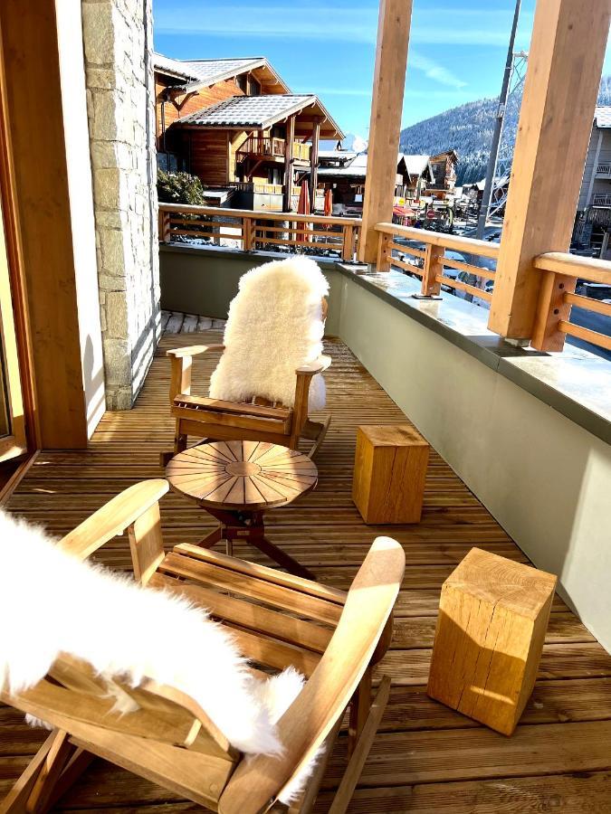 Appartement De Standing Plein Centre Station, 50M Des Pistes Les Gets Exterior photo